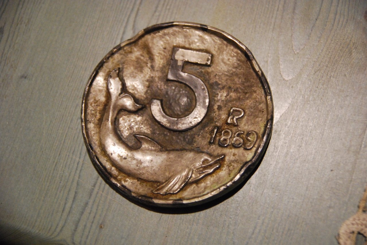 vintage acciaio monetario italiano