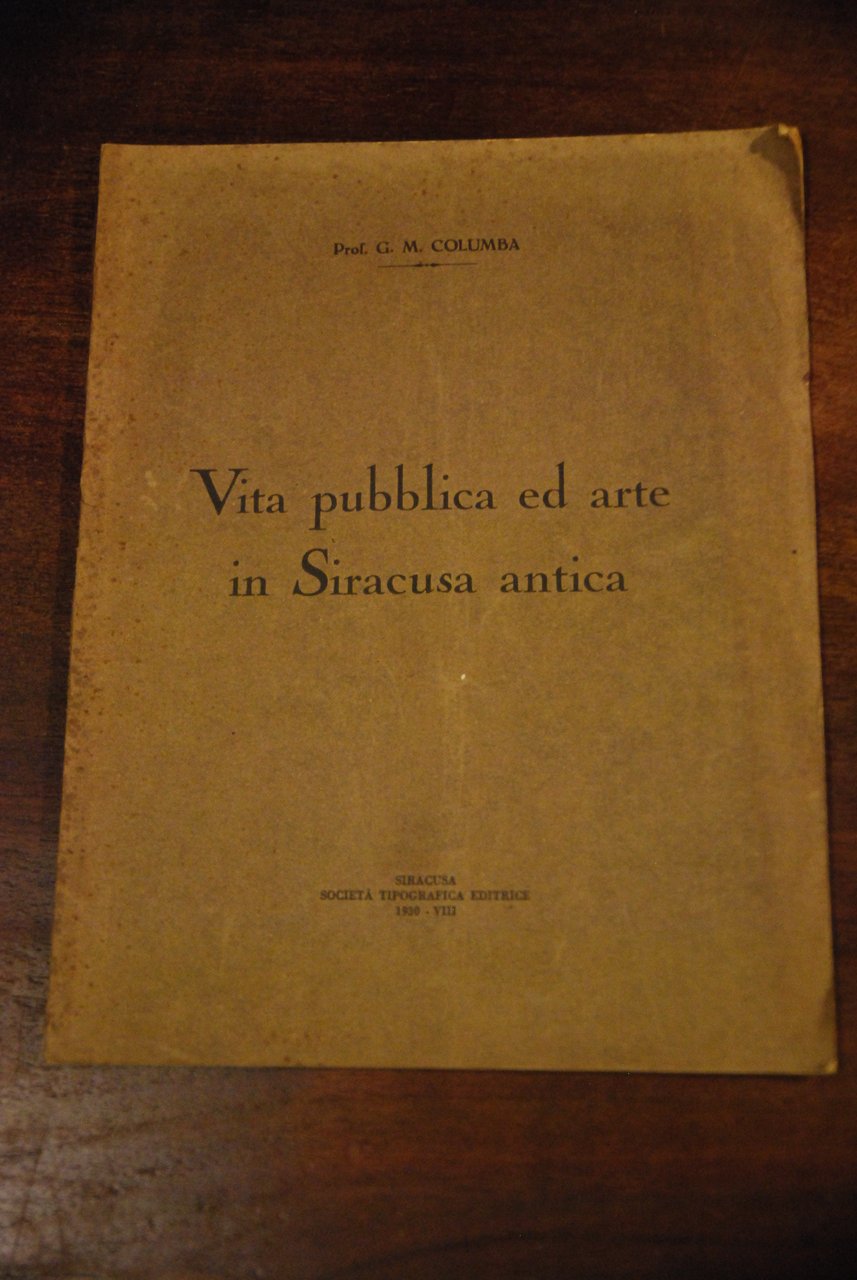 vita pubblica ed arte in siracusa antica