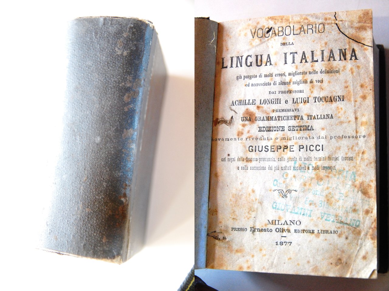 vocabolario della lingua italiana grammatichetta settima riveduta giuseppe picci