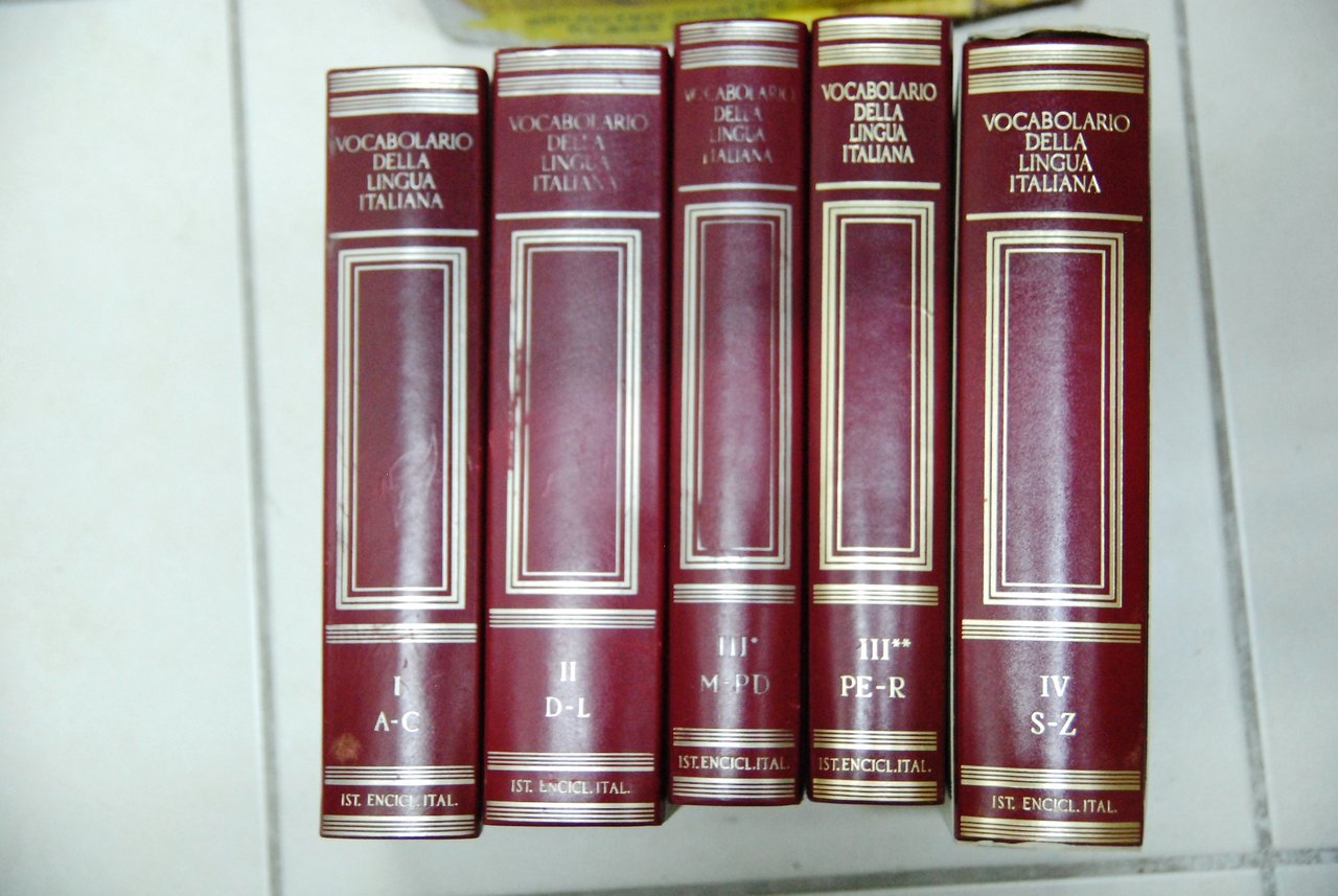 vocabolario della lingua italiana NUOVO 5 voll. opera cpl.