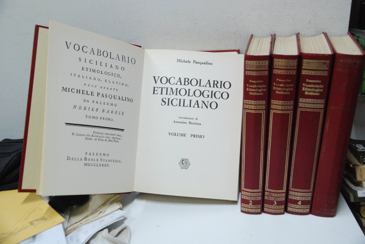 vocabolario etimologico siciliano 5 voll. opera cpl. NUOVISSIMI