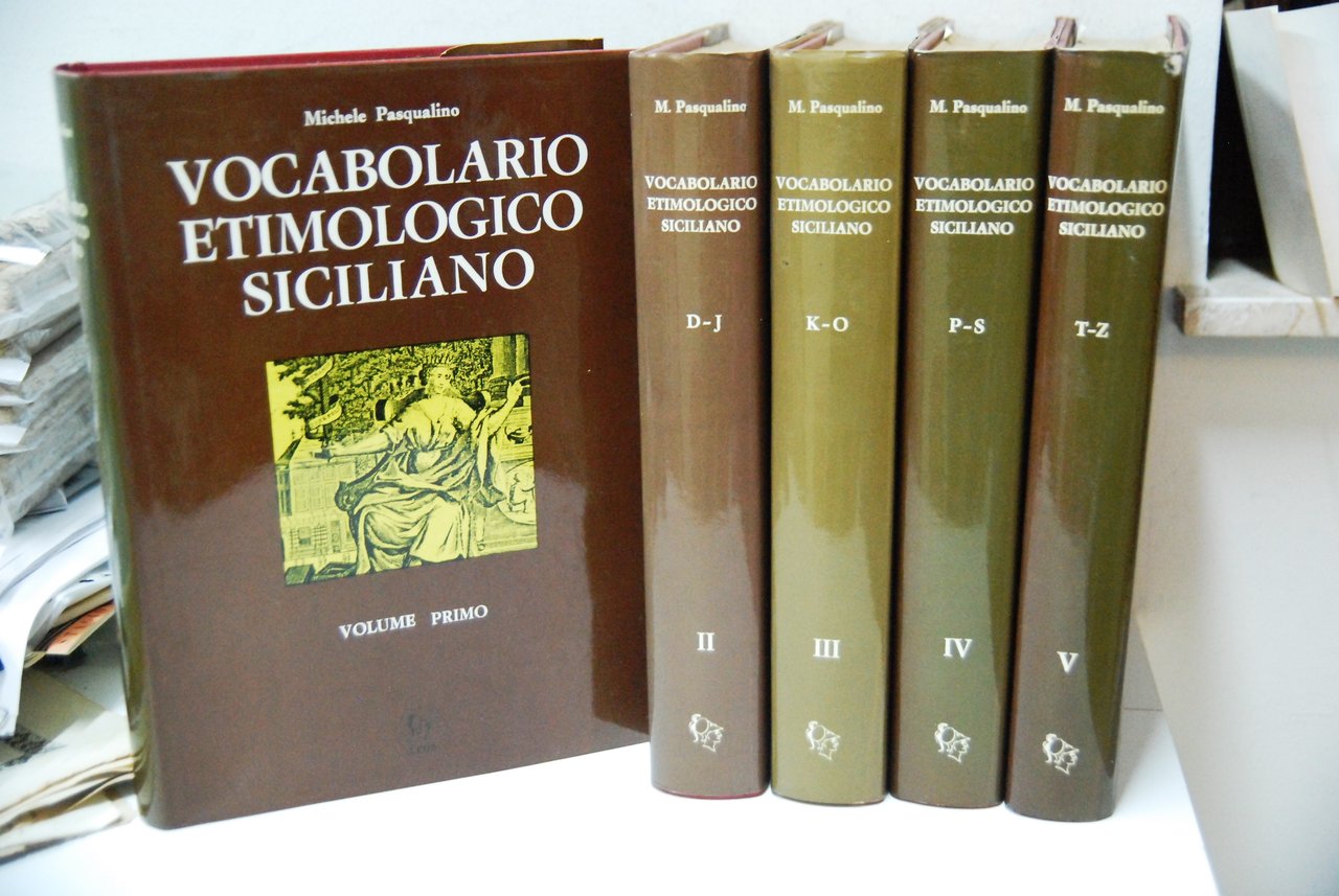 vocabolario etimologico siciliano 5 voll. opera cpl. NUOVISSIMO