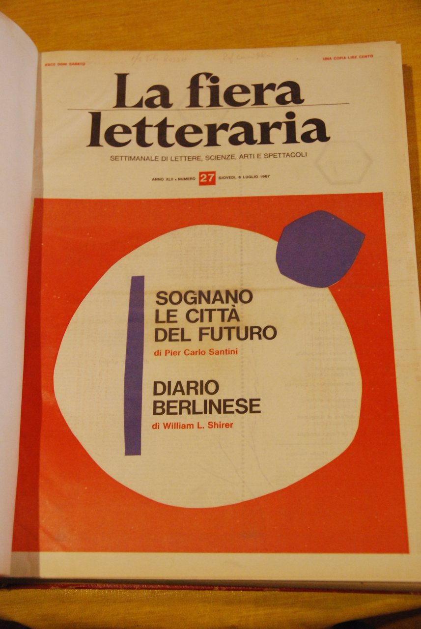 vol. rilegato annata 1967 dal 27 al 52, da luglio …