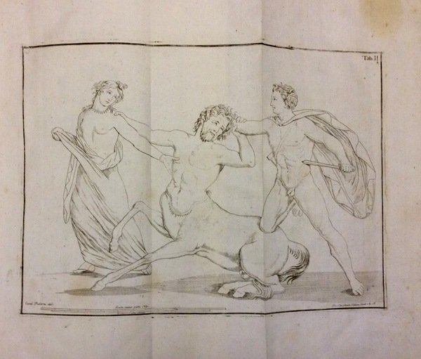 LI CONTORNI DELLE PITTURE ANTICHE E DE' BRONZI DI ERCOLANO. …