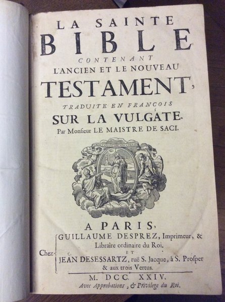 LA SAINTE BIBLE CONTENANT L'ANCIEN ET LE NOUVEAU TESTAMENT. - …