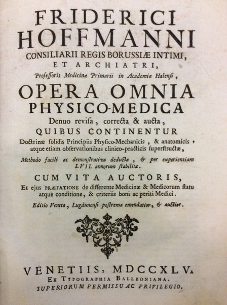 MEDICINAE RATIONALIS SYSTEMATICAE.