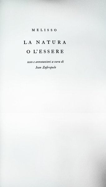 COLLANA DEI FILOSOFI GRECI PRESOCRATICI. - Testo e annotazioni a …