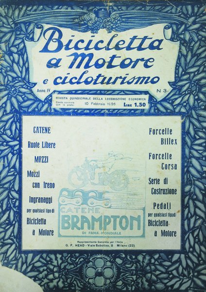 BICICLETTA A MOTORE E CICLOTURISMO. - Anno IV - N. …