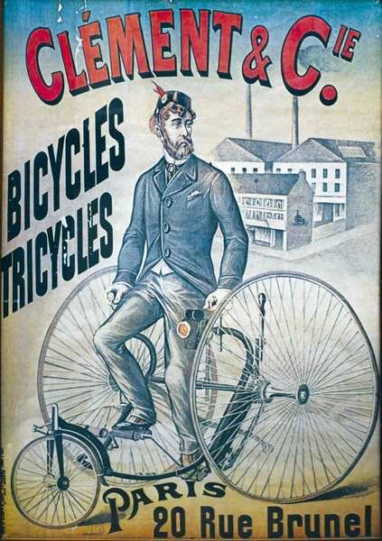 CLEMENT & CIE. BICYLES, TRICYCLES. - Paris, 20 Rue Brunel.