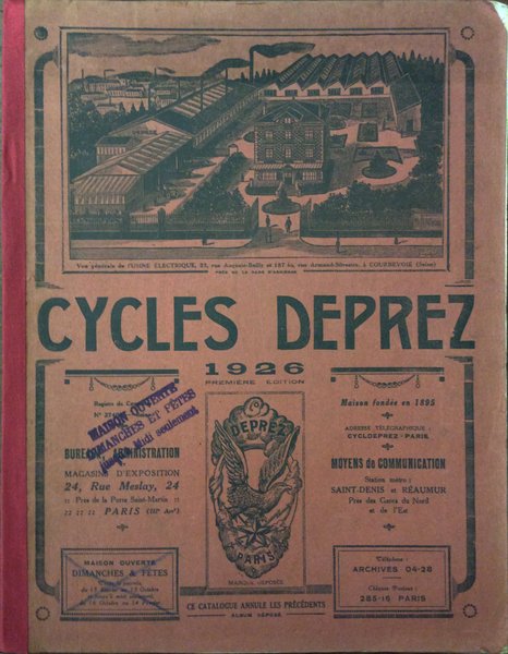 CYCLES "DEPREZ" - CATALOGUE.