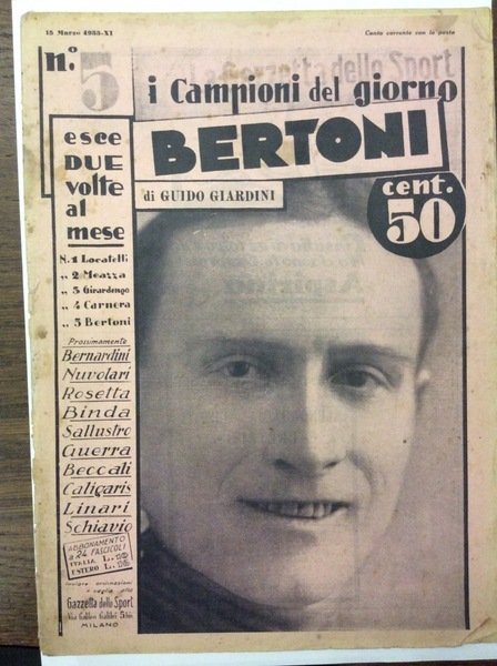 BERTONI - I CAMPIONI DEL GIORNO. - Esce due volte …
