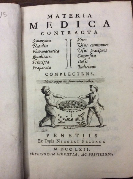 MATERIA MEDICA CONTRACTA SYNONYMA, NATALIA, PHARMACEUTICA, QUALITATES, PRINCIPIA, PRAEPARATA, VIRES, …