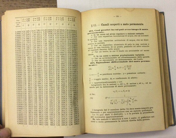 L'INGEGNERE IDRAULICO NELLA TEORIA E NELLA PRATICA. - Terza edizione …