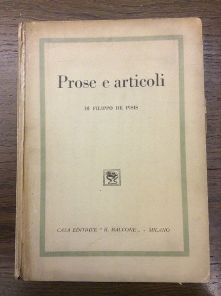 PROSE E ARTICOLI.