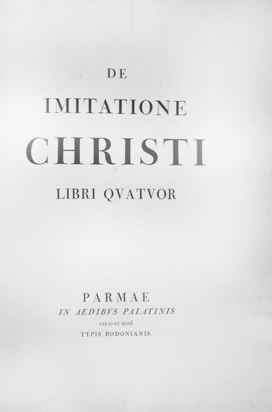 DE IMITATIONE CHRISTI LIBRI QUATUOR.