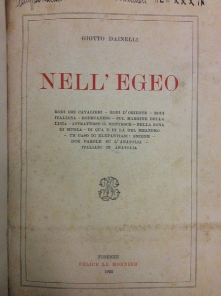 NELL'EGEO.