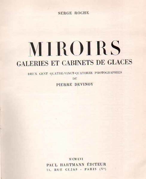 MIROIRS. - Galeries et cabinets de glaces.