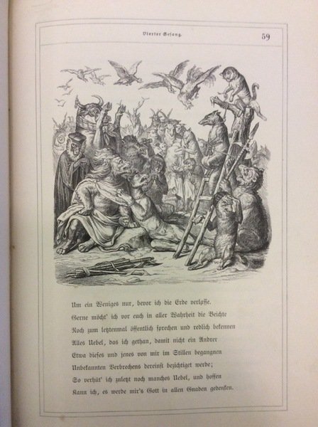 REINEKE FUCHS. - Mit Zeichnungen von Wilhelm von Kaulbach. Auf …