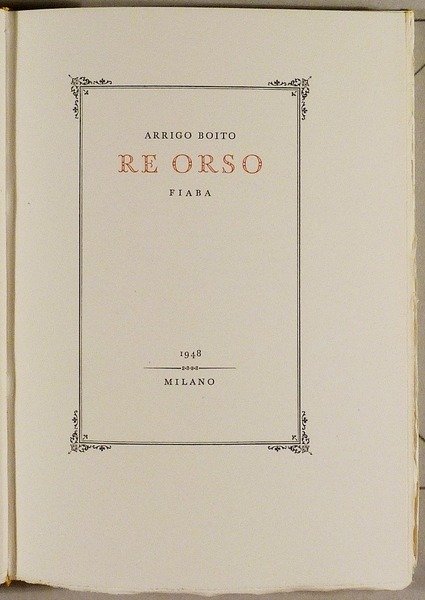 RE ORSO. - Fiaba.