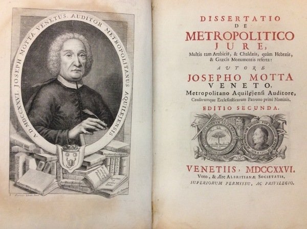 DISSERTATIO DE METROPOLITICO JURE. - Multis tam Arabicis, & Chaldaeis, …