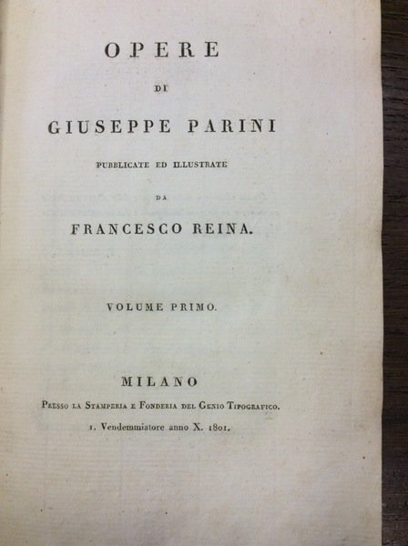 OPERE. - Pubblicate e illustrate da Francesco Reina.