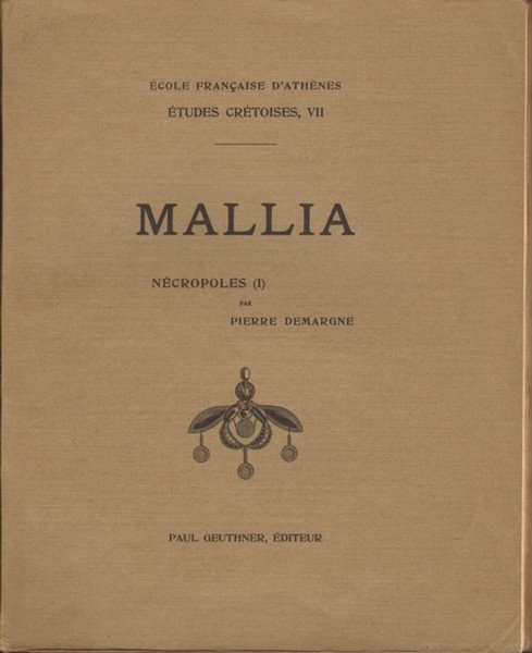 ETUDES CRETOISES. - Ecole Française d'Athènes.