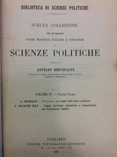 LEGGI PRIVILEGI PROCEDURA E CONSUETUDINI DEL PARLAMENTO INGLESE - LA …
