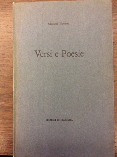 VERSI E POESIE.