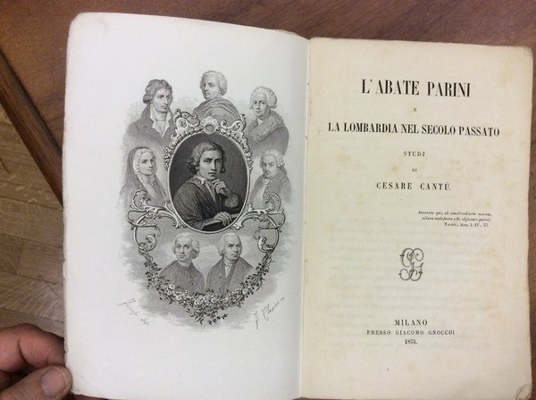 L'ABATE PARINI E LA LOMBARDIA NEL SECOLO PASSATO.