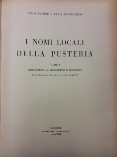 I NOMI LOCALI DELLA PUSTERIA. - Dizionario Toponomastico Atesino dell'Istituto …