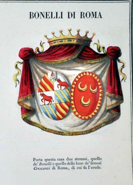 BONELLI DI ROMA. - Famiglie celebri italiane.