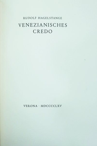 VENEZIANISCHES CREDO.