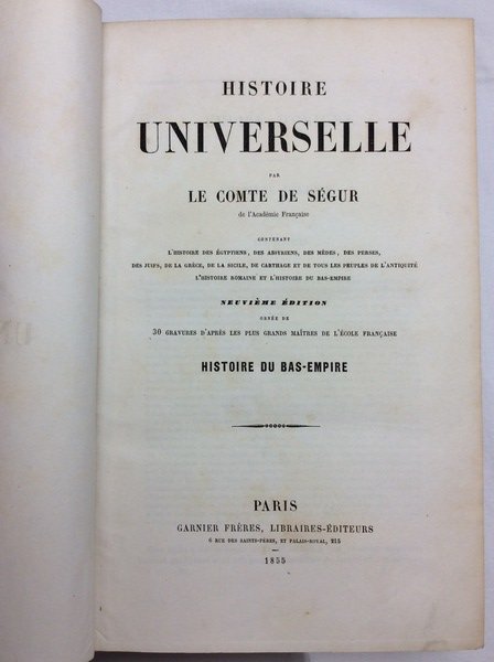 HISTOIRE UNIVERSELLE.
