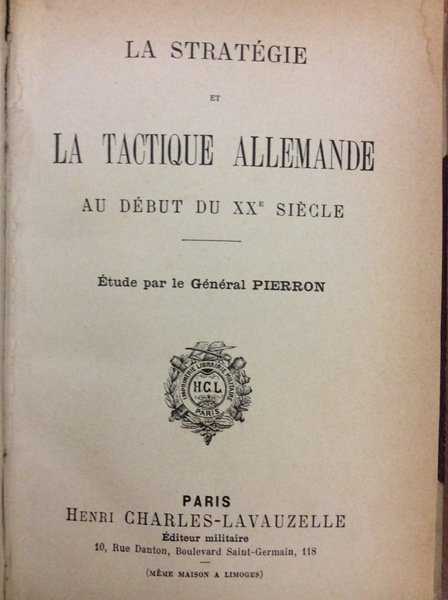LA STRATEGIE ET LA TACTIQUE ALLEMANDE AU DEBUT DU XX …
