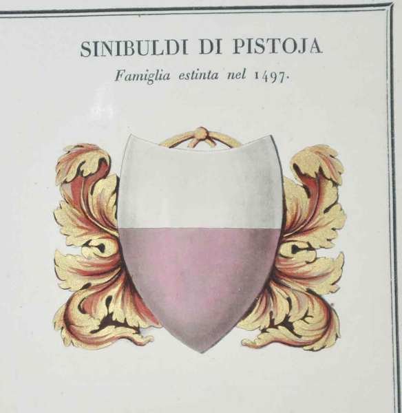 SINIBULDI DI PISTOIA. - Famiglie celebri italiane. | Immagine principale