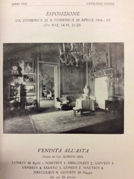 RACCOLTA D'OPERE PITTORICHE DAL SEC. XV AD OGGI E D'ARTE …