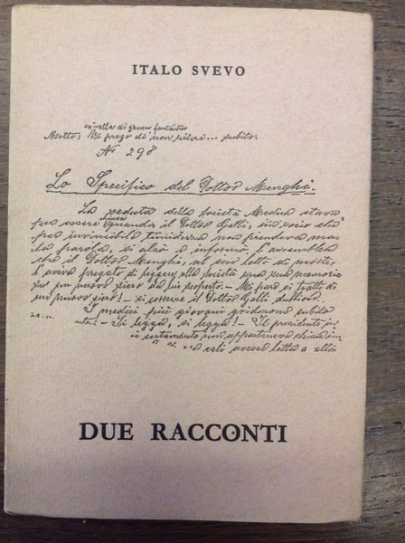 DUE RACCONTI. - La Tribu' - Lo specifico del dottor …