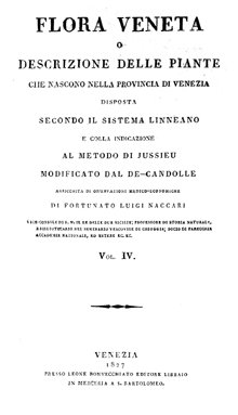 FLORA VENETA O DESCRIZIONE DELLE PIANTE CHE NASCONO NELLA PROVINCIA …