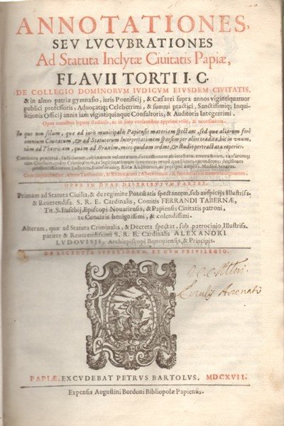 ANNOTATIONES SEU LUCUBRATIONES AD STATUTA INCLYTAE CIVITATIS PAPIAE... - Cum …