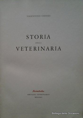 STORIA DELLA VETERINARIA.