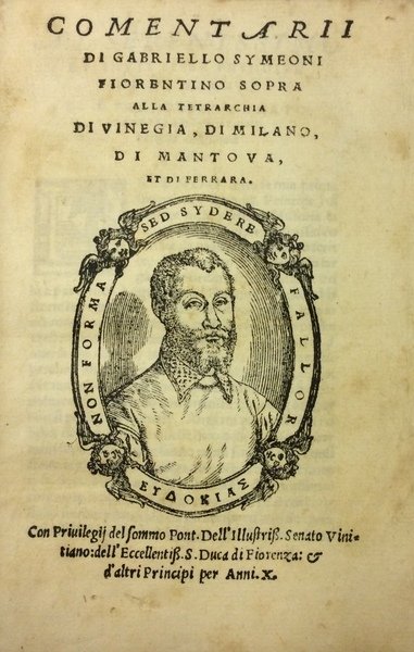 COMENTARII SOPRA ALLA TETRARCHIA DI VINEGIA, DI MILANO, DI MANTOVA, …