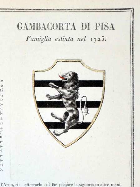 GAMBACORTA DI PISA. - Famiglie celebri italiane.