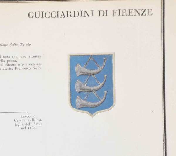 GUICCIARDINI DI FIRENZE. - Famiglie celebri italiane.