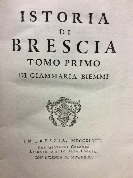 ISTORIA DI BRESCIA.