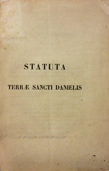 STATUTA TERRAE SANCTI DANIELIS.