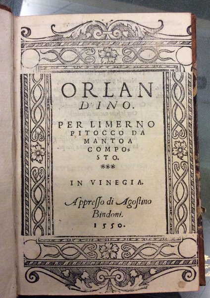ORLANDINO. PER LIMERNO PITOCCO DA MANTOA COMPOSTO.