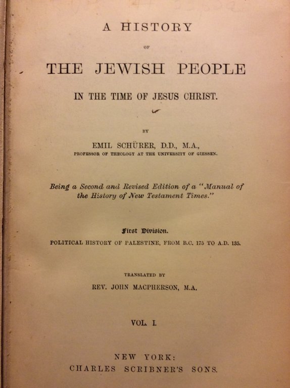 A HISTORY OF THE JEWISH PEOPLE. - In the time …
