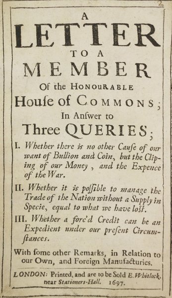 A LETTER TO A MEMBER OF THE HONOURABLE HOUSE OF …