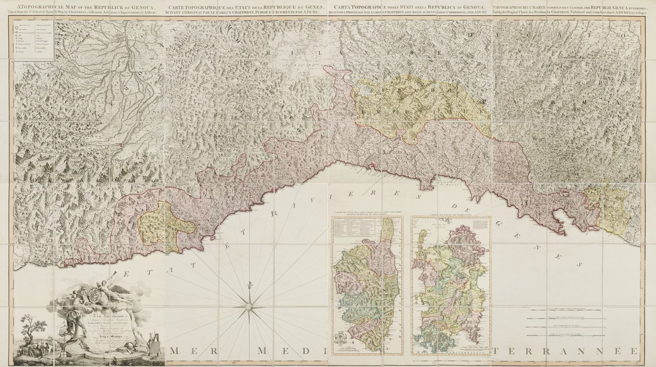 A TOPOGRAPHICAL MAP OF THE REPUBLICK OF GENOUA. CARTA TOPOGRAFICA …