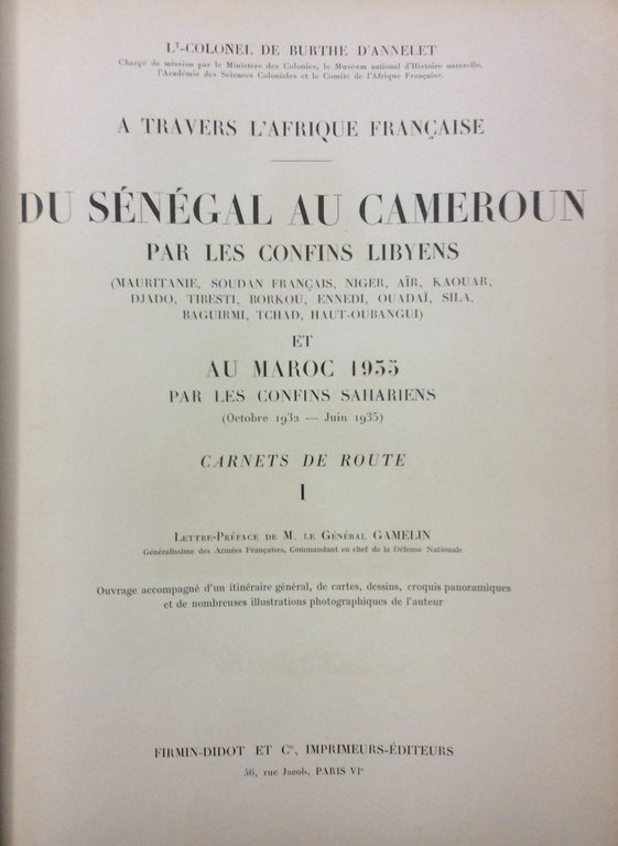 A TRAVERS L'AFRIQUE FRANCAISE: DU SENEGAL AU CAMEROUN PAR LES …